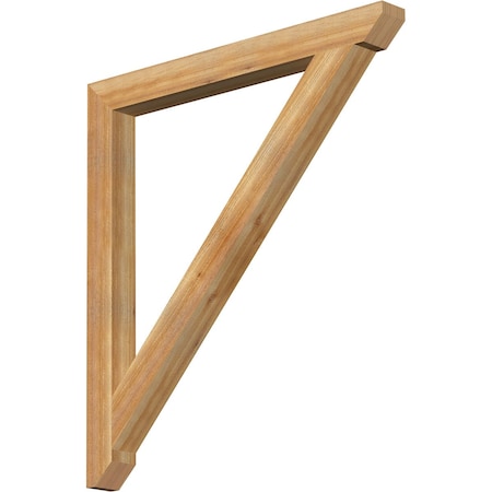 Ekena Millwork Traditional Slat Rough Sawn Bracket, Western Red Cedar, 4"W x 44"D x 48"H BKT04X44X48TRA06RWR